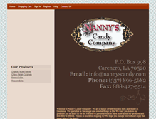 Tablet Screenshot of nannyscandy.com